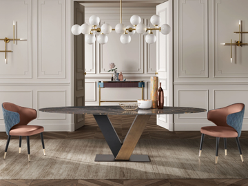 TOTÒ - Oval marble dining table by Former In Italia - view 2